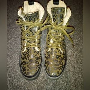 Blackstone Fur Insulated Animal Print Boots. Size 38